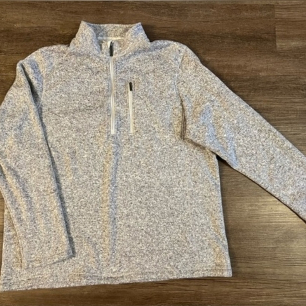 Beige Quarter-Zip Pullover